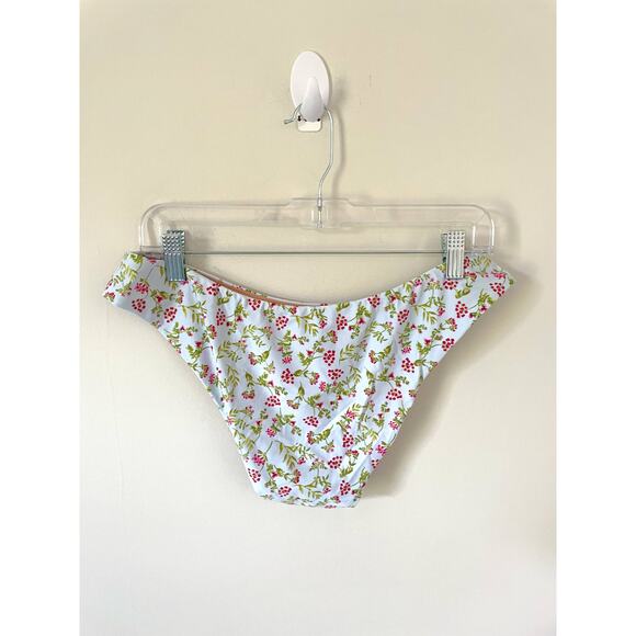 J. Crew Floral Berry Bikini Bottom Blue Size Large NEW - Picture 2 of 6